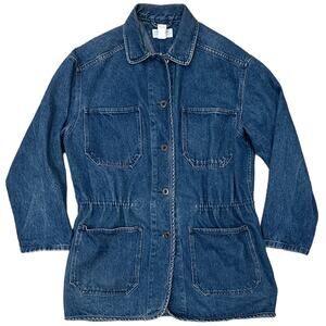 Vintage Lands End Denim Parka Jacket